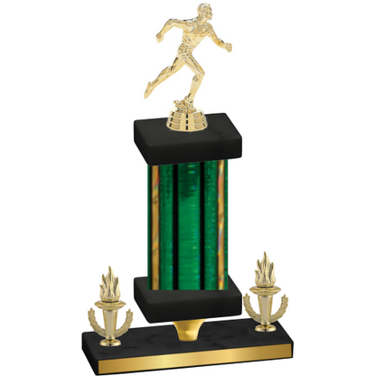 Premium Single Green Glacier Victory Running Trophy