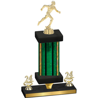 Premium Single Green Glacier Year Running Trophy