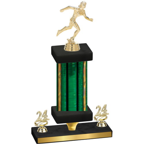 Premium Single Green Glacier Year Running Trophy