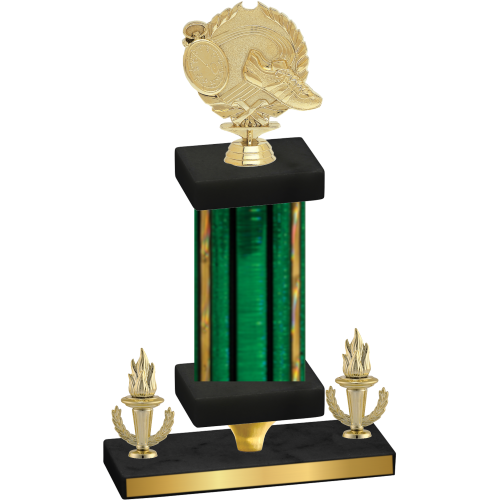 Premium Single Green Glacier Victory Running Trophy