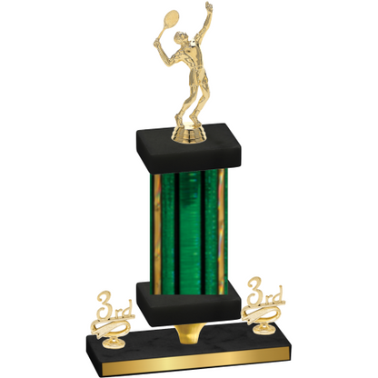 Premium Single Green Glacier Third Place Tennis Trophy