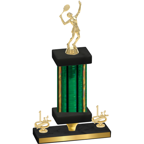 Premium Single Green Glacier First Place Tennis Trophy