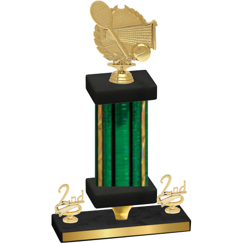 Premium Single Green Glacier Second Place Tennis Trophy