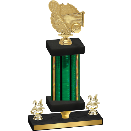 Premium Single Green Glacier Year Tennis Trophy