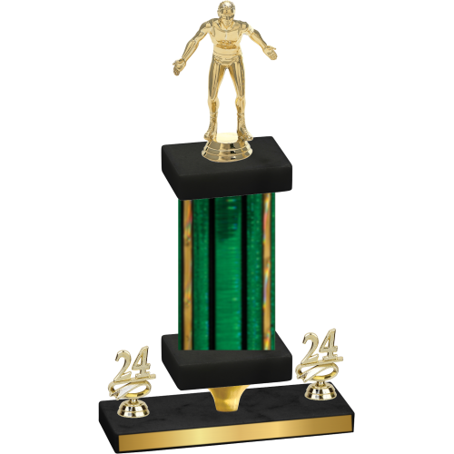 Premium Single Green Glacier Year Wrestling Trophy