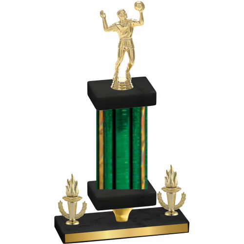 Premium Single Green Glacier Victory Volleyball Trophy