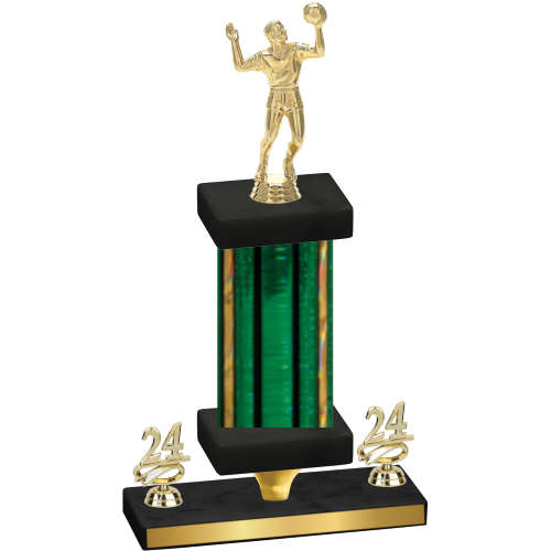 Premium Single Green Glacier Year Volleyball Trophy