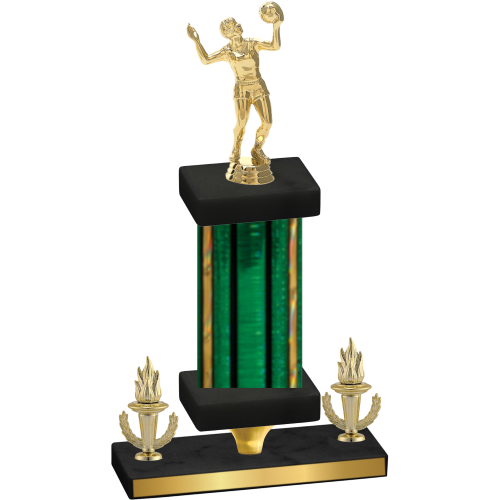 Premium Single Green Glacier Victory Volleyball Trophy