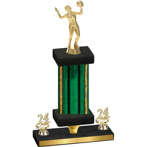 Premium Single Green Glacier Year Volleyball Trophy