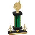 Premium Single Green Glacier Victory Volleyball Trophy
