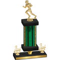 Premium Single Green Glacier Third Place Football Trophy