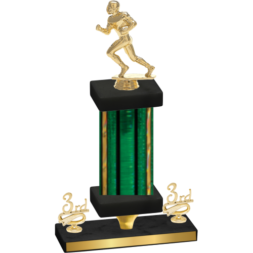 Premium Single Green Glacier Third Place Football Trophy
