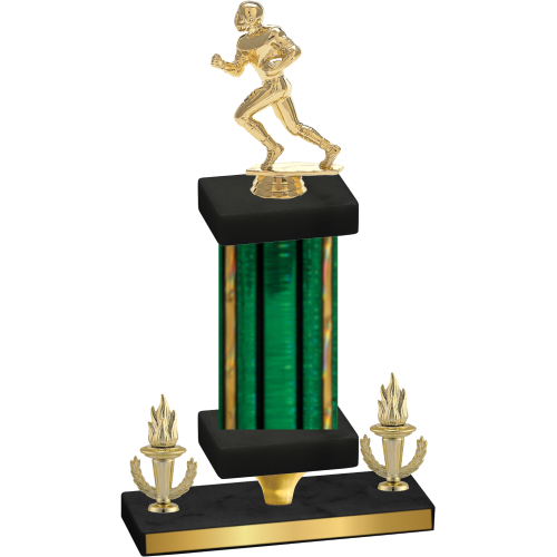 Premium Single Green Glacier Victory Football Trophy