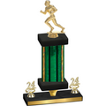 Premium Single Green Glacier Year Football Trophy