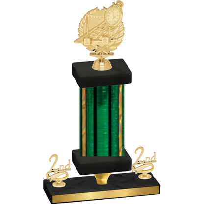 Premium Single Green Glacier Second Place Swimming Trophy