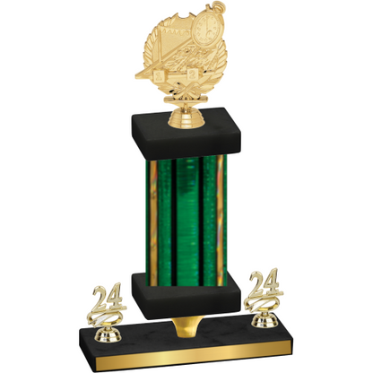 Premium Single Green Glacier Year Swimming Trophy