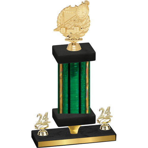 Premium Single Green Glacier Year Swimming Trophy