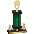 Premium Single Green Glacier Victory Insert Trophy