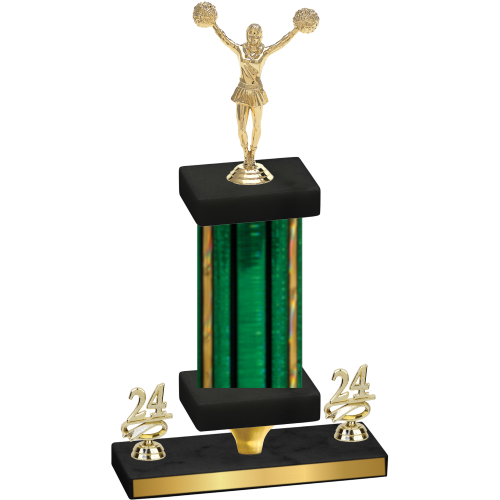 Premium Single Green Glacier Year Cheerleading Trophy
