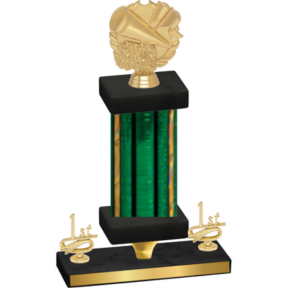 Premium Single Green Glacier First Place Cheerleading Trophy