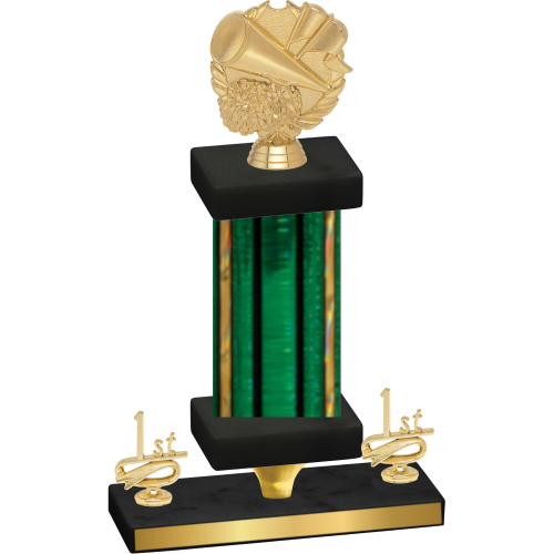 Premium Single Green Glacier First Place Cheerleading Trophy