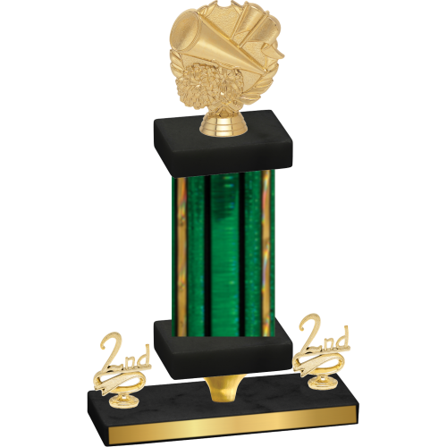 Premium Single Green Glacier Second Place Cheerleading Trophy