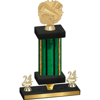 Premium Single Green Glacier Year Cheerleading Trophy