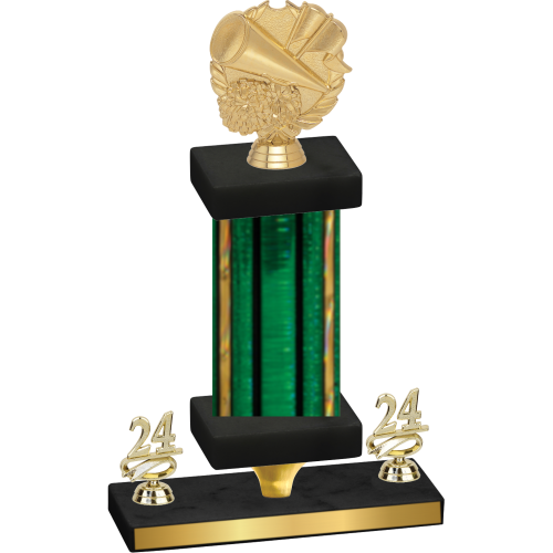 Premium Single Green Glacier Year Cheerleading Trophy