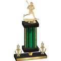 Premium Single Green Glacier Victory Lacrosse Trophy