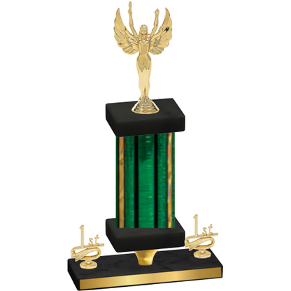 Premium Single Green Glacier First Place Victory Trophy