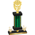 Premium Single Green Glacier Second Place Pickleball Trophy