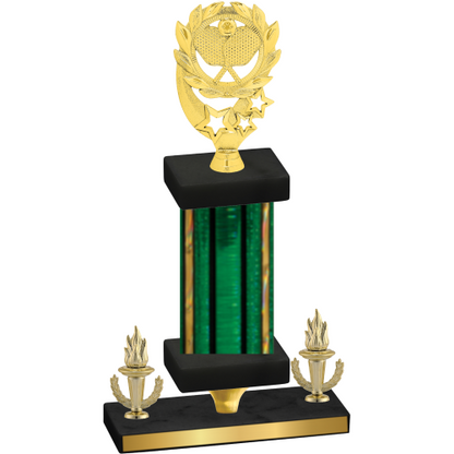 Premium Single Green Glacier Victory Pickleball Trophy