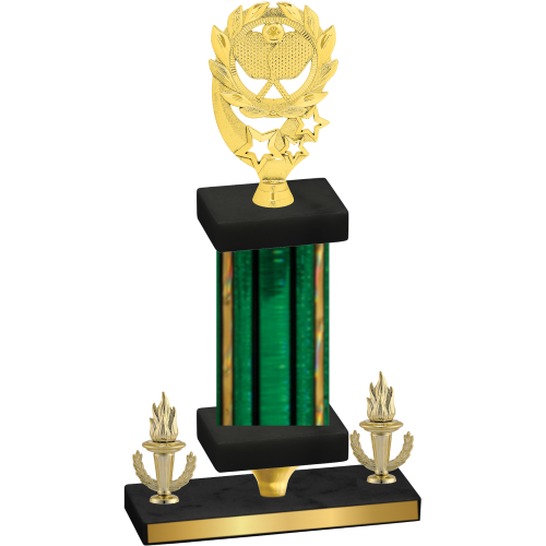 Premium Single Green Glacier Victory Pickleball Trophy