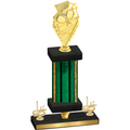 Premium Single Green Glacier First Place Pickleball Trophy