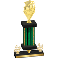 Premium Single Green Glacier Fourth Place Pickleball Trophy