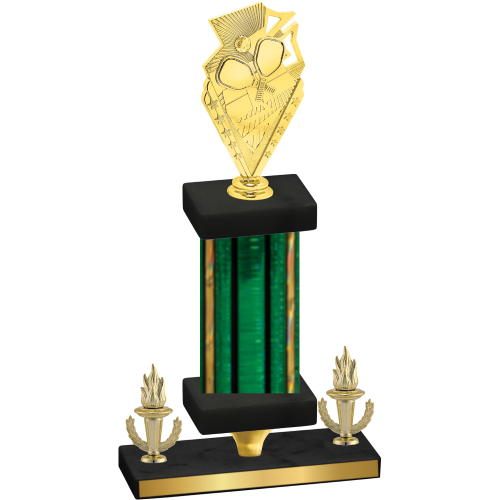 Premium Single Green Glacier Victory Pickleball Trophy