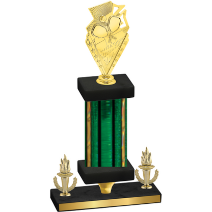 Premium Single Green Glacier Victory Pickleball Trophy