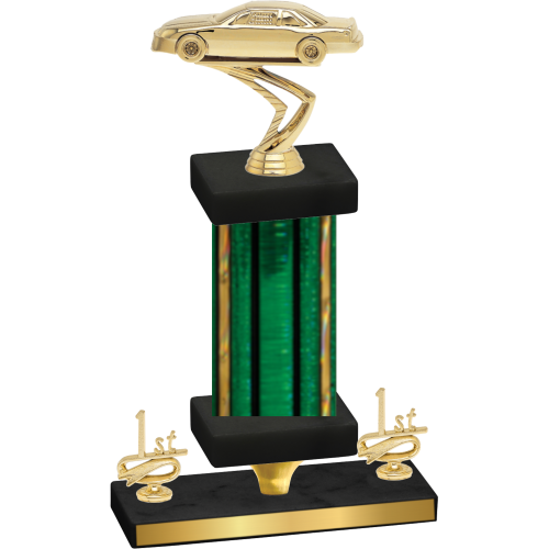 Premium Single Green Glacier First Place Cars Trophy