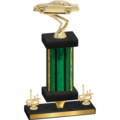 Premium Single Green Glacier First Place Cars Trophy