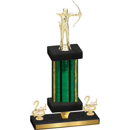 Premium Single Green Glacier Second Place Archery Trophy