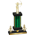 Premium Single Green Glacier Victory Archery Trophy