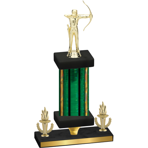 Premium Single Green Glacier Victory Archery Trophy