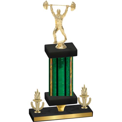 Premium Single Green Glacier Victory Weights Trophy