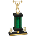 Premium Single Green Glacier Year Weights Trophy