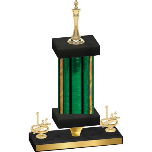 Premium Single Green Glacier First Place Chess Trophy