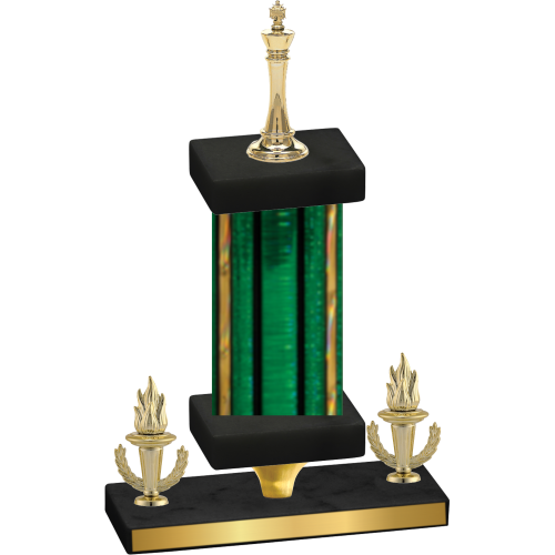 Premium Single Green Glacier Victory Chess Trophy