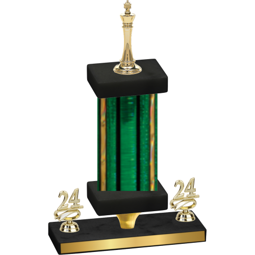 Premium Single Green Glacier Year Chess Trophy