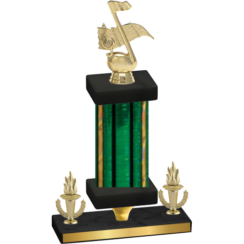 Premium Single Green Glacier Victory Music Trophy