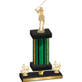 Premium Single Green Glacier Fourth Place Golf Trophy