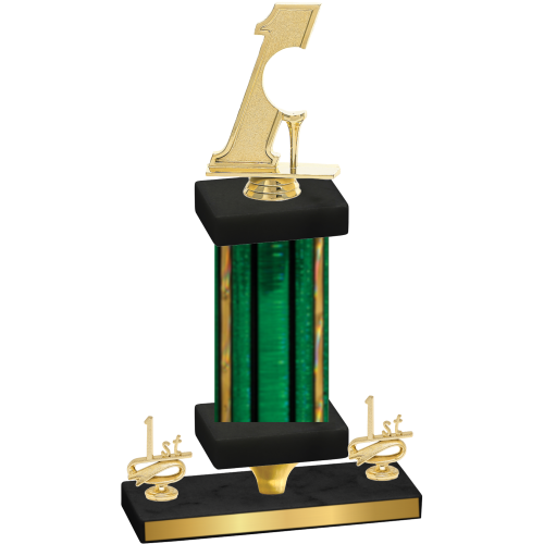 Premium Single Green Glacier First Place Golf Trophy